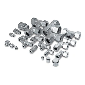 Stainless steel DIN type hydraulic fittings in a range of configurations